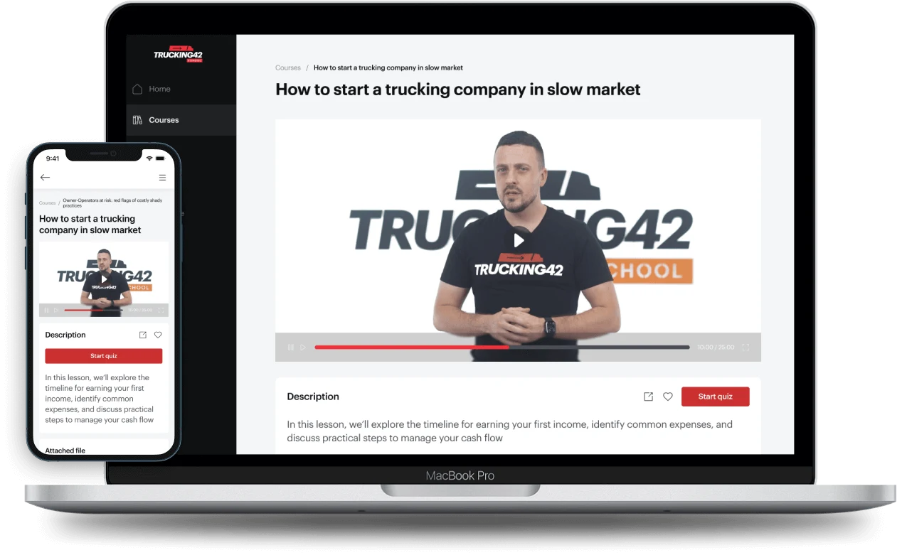 How to start a trucking company in slow market